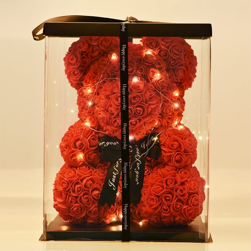 rose bear in box